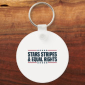 Stars stripes and Equal rights 4e juli Vrouwen Sleutelhanger (Voorkant)