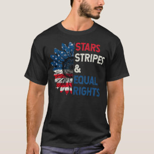 Stars stripes and Equal rights 4e juli vrouwen T-shirt