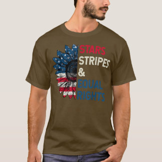 Stars stripes and Equal rights 4e juli Vrouwen T-shirt