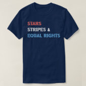 Stars stripes and Equal rights 4e juli Vrouwen T-shirt (Design voorkant)