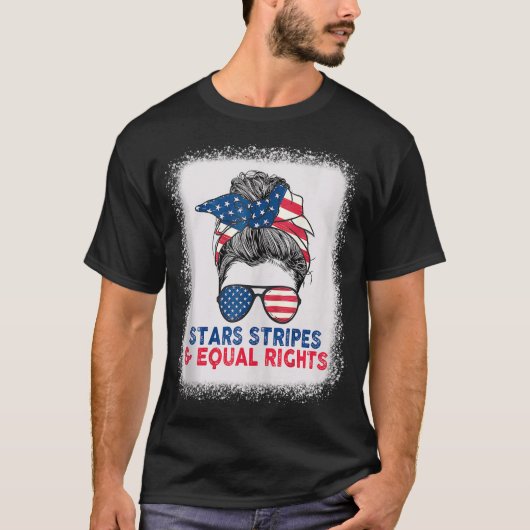 Stars stripes and Equal rights 4e juli Vrouwen T-shirt (Voorkant)