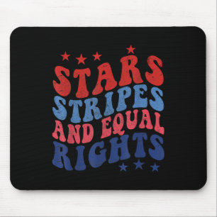 Stars stripes and Equal Rights 4th of Juli Patriot Muismat