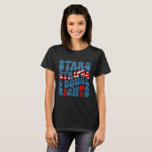 Stars Stripes And Equal Rights 4th Of July Womens  T-shirt (Voorkant volledig)