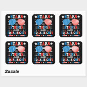 Stars Stripes and Equal Rights Shirt Vierkante Sticker (Vel)