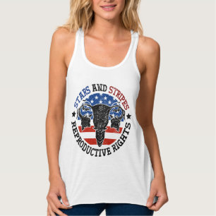 Stars stripes and Reproductive Rights Pro Choice Tanktop