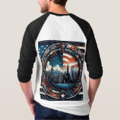 "Stars, Stripes, and Style: Trendy US-Inspired Tee T-shirt (Achterkant)