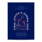 Stars Stripes and Summer Vibes Juli 4e BBQ Partij Kaart