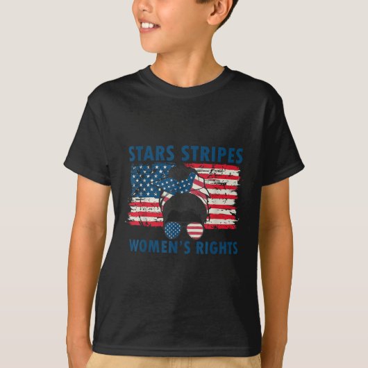 Stars Stripes And Womens Rights 4th Of July Equal T-shirt (Voorkant)