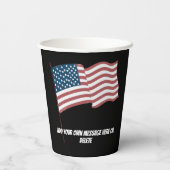 Stars & Stripes Bald Eagle.Customize name/message Papieren Bekers (Achterkant)