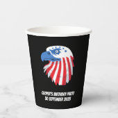 Stars & Stripes Bald Eagle.Customize name/message Papieren Bekers (Voorkant)