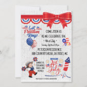 Stars & Stripes BBQ Uitnodiging (Voorkant)