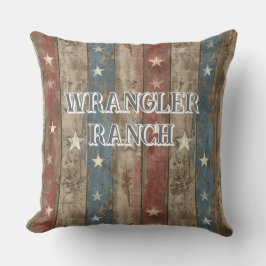 Stars & Stripes Bewerkbare tekst BBQ Buitenkussen