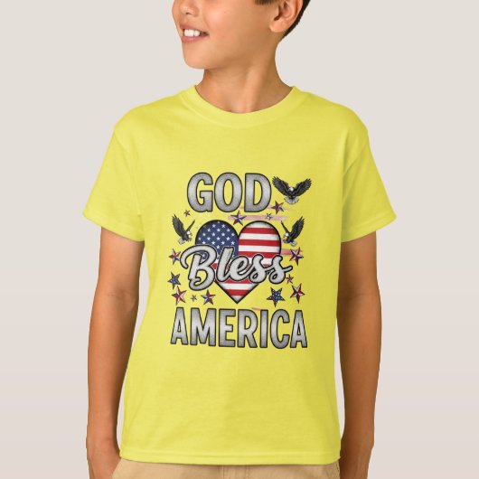 Stars, Stripes & Blessings T-shirt design  (Voorkant)