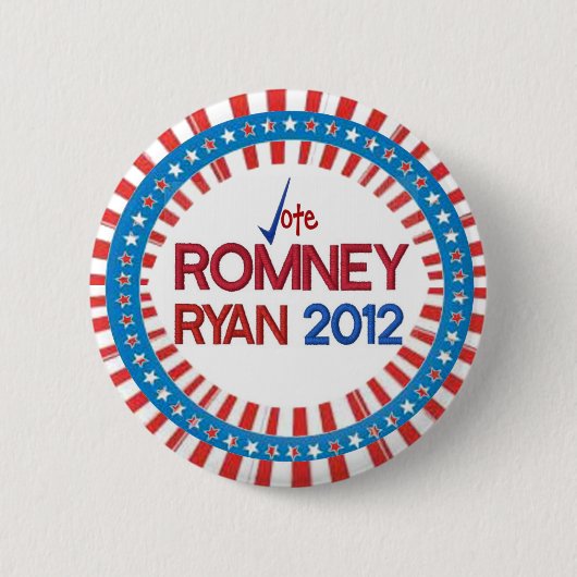 Stars & Stripes Button Romney Ryan 2012 (Voorkant)