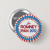 Stars & Stripes Button Romney Ryan 2012 (Voorkant /achterkant)