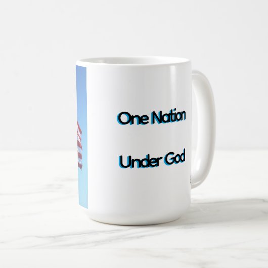 Stars, Stripes & Coffee – Patriotic American Flag Koffiemok (Voorkant rechts)