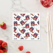 Stars, Stripes & Cowboylaarzen – Patriottische Par Servet (Insitu)
