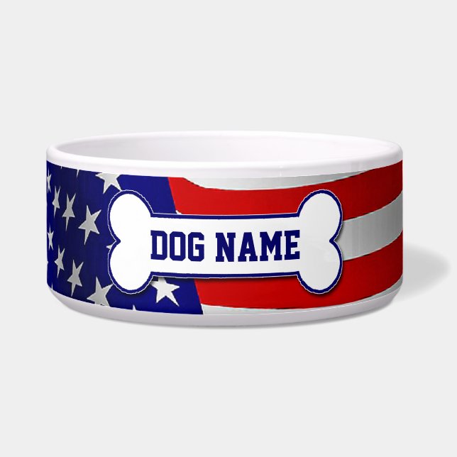 Stars & Stripes Dog Bowl Voerbakje (Links)