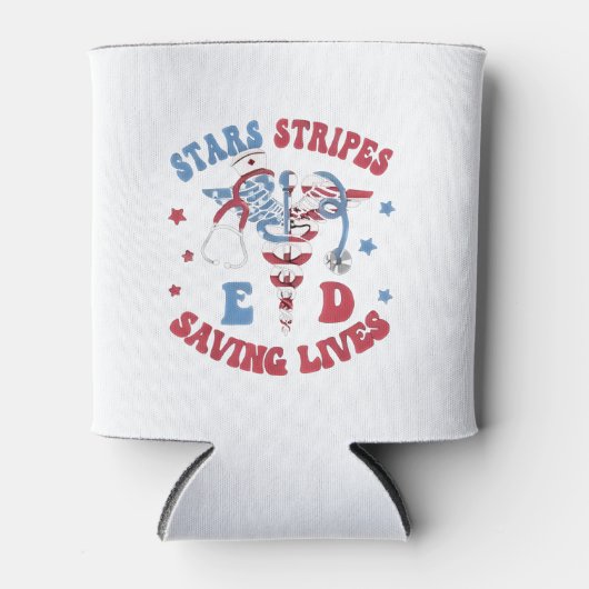 Stars Stripes E D Redden Levens Blikjeskoeler (Voorkant)