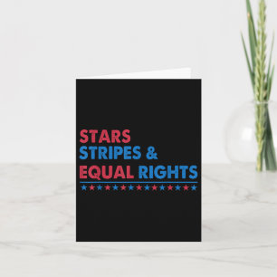 Stars Stripes en gelijke rechten Vrouwenrechten 4e Kaart