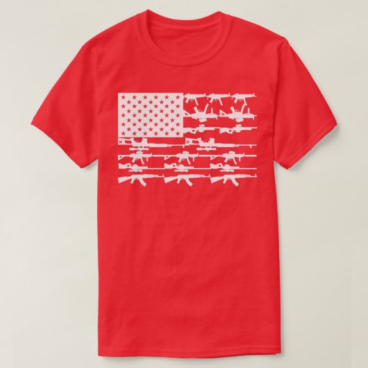 Stars Stripes en Pistolen T-shirt (Design voorkant)