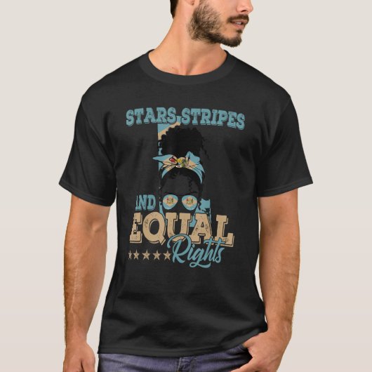 Stars Stripes Equal Rights Delaware Flag Map T-shirt (Voorkant)