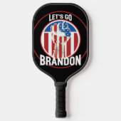 Stars Stripes Fist Let's Go Brandon Pickleball Paddle (Voorkant)