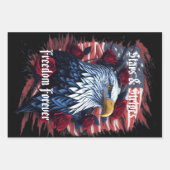 Stars & Stripes Freedom Forever Eagle American Inpakpapier Vel (Voorkant)