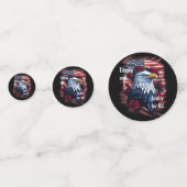 Stars & Stripes Freedom Forever Roos Amerikaanse v Confetti (Achterkanten)