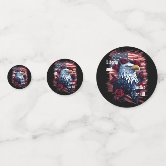 Stars & Stripes Freedom Forever Roos Amerikaanse v Confetti (Achterkanten)