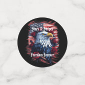 Stars & Stripes Freedom Forever Roos Amerikaanse v Confetti (Kleine voorkant)