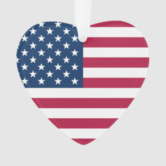Stars & Stripes Gepersonaliseerd Hart Ornament