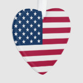Stars & Stripes Gepersonaliseerd Hart Ornament (voorkant)