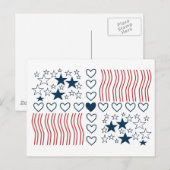 Stars Stripes Hearts Briefkaart (Voorkant / Achterkant)