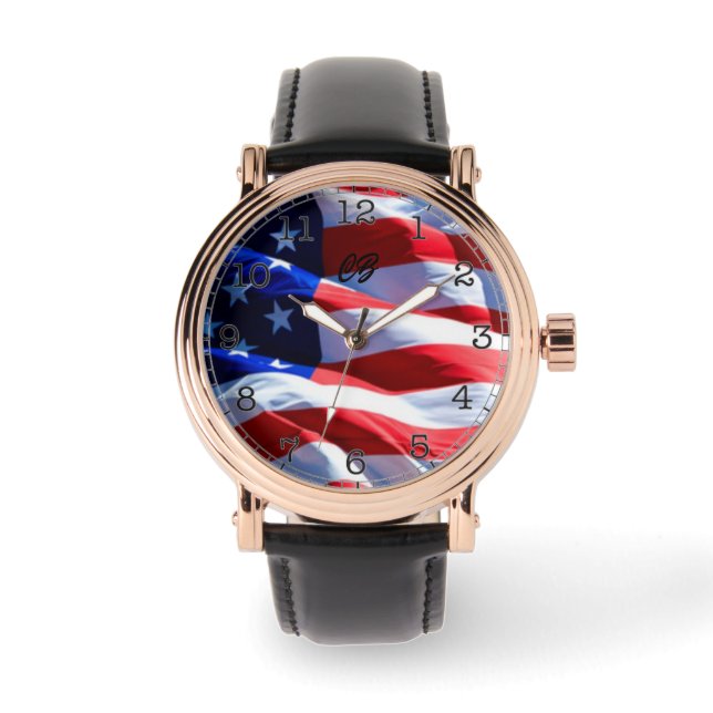 "Stars & Stripes"  Horloge (Voorkant)