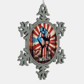 Stars & Stripes Lijsten: Verhoog uw herinneringen  Tin Sneeuwvlok Ornament (Links)