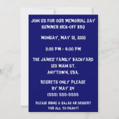 Stars & Stripes Memorial Day Juli 4 Uitnodigingen (Achterkant)