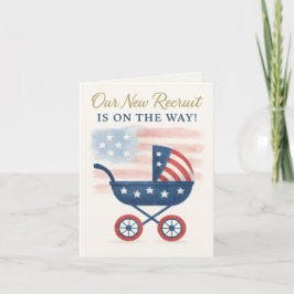Stars & Stripes Militaire Baby Shower Uitnodiging