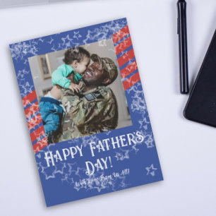 Stars & Stripes militaire Vaderdag-fotokaart Kaart