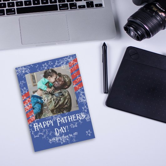 Stars & Stripes militaire Vaderdag-fotokaart Kaart