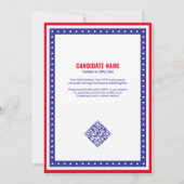 Stars & Stripes ontmoeten het politieke evenement  Kaart (Achterkant)