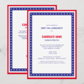 Stars & Stripes ontmoeten het politieke evenement  Kaart (Voorkant / Achterkant)