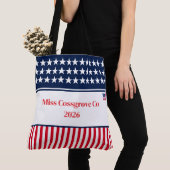 Stars & stripes Pageant Titel Boodschappentas Tote Bag (Dichtbij)