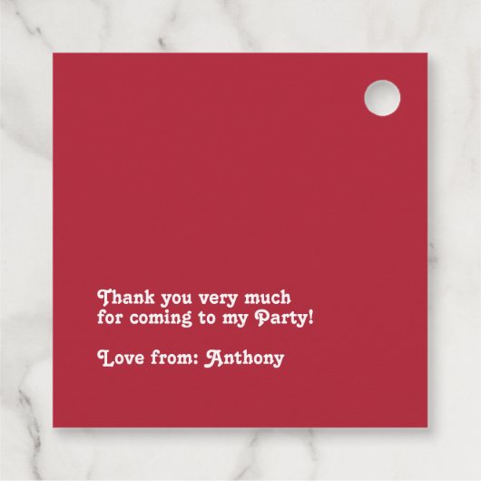 Stars & Stripes Patriotic Boy Verjaardag Bedankt Bedankjes Labels (Achterkant)