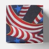 Stars & Stripes Patriotic Curls Heart Favor Box Bedankdoosjes (Bovenkant)