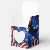 Stars & Stripes Patriotic Curls Heart Favor Box Bedankdoosjes (Geopend)