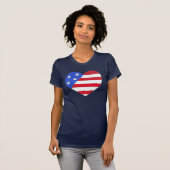 Stars Stripes Patriotic Juli 4e Verenigde Staten T-shirt (Voorkant volledig)
