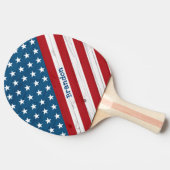 Stars Stripes Patriotic Rustic Wood American Flag Tafeltennisbatje (Zijkant)