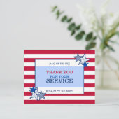 Stars Stripes Patriotic Veteran Service Hartelijk  Briefkaart (Staand voorkant)