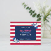 Stars Stripes Patriotic Veteran Service Hartelijk  Briefkaart (Staand voorkant)